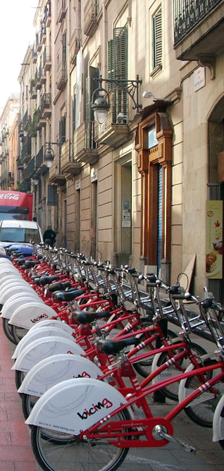 Bicicletas calles de Barcelona