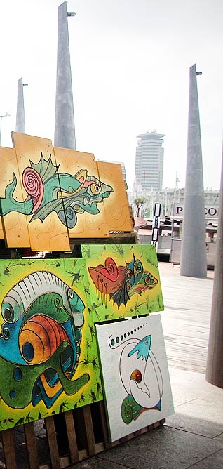 Pinturas en calles de Barcelona